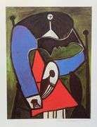 Pablo Picasso, Thin Necked Small Headed Lady, Hand Signed by the Estate