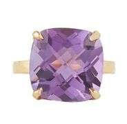 Tiffany & Co. 10.50ct Cushion Amethyst Solitaire Sparkler Ring in 18K