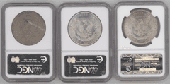 3 Nearly Gem BU Morgan Silver Dollars in NGC MS64 holders