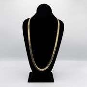 Impressive 43.5 Gram 14 Kt Gold Plated Herringbone Necklace