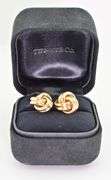 Elegant Tiffany 14K Yellow Gold Knot Cufflinks