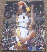 HAND SIGNED KOBE BRYANT 8X10 WITH COA