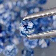 Diamond cut! 2.20ct top blue sapphire set! Heated only!