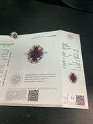 BRAND NEW CERTIFIED 18K WHITE GOLD DIAMOND AND RUBY RING