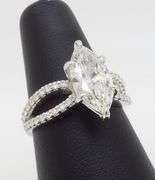 Certified 2.85CTW Marquise Diamond Ring