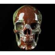 Dragon Blood Jasper Hand-Carved Crystal Skull