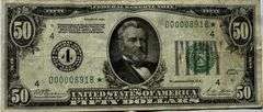 Scarce $50 1928 Star First Series Numerical Gold Payable Note