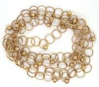 14kt Yellow gold circle link chain necklace