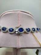 Extremely fine 34.6G of 14k gold and 32.16 ctw GGA certfied Sapphire and diamond necklace