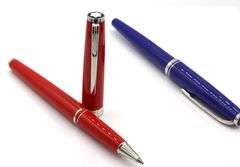 Mont Blanc red and blue ballpoint pen