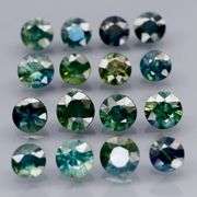 Multi-hue 4.74ct natural blue green Sapphire set