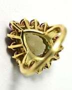 Colorful 18K Yellow Gold Opal, Emerald & Ruby Ring