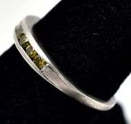 Yellow Gemstone Ring in Sterling Silver