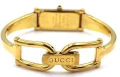 Gucci gold tone Horsebit quartz watch