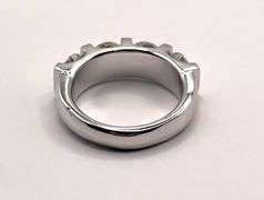 Dazzling 4.25 Ct 4 Stone White Fire Moissanite Ring