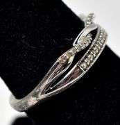 Diamond Ring in Sterling Silver