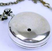 Early English Fusee Onion Pocket Watch & Key, Works