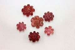 Natural Carved Pink Tourmaline - Lot of 6