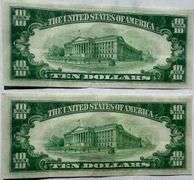 Two Clean $10 AU Cons 1934 Fed Reserve Notes