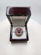 Very fine star ruby and sapphire set in silver ring