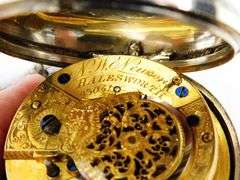 Early English Fusee Onion Pocket Watch & Key, Works