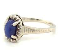 14kt White gold Linde star sapphire ring