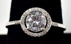 CZ Gemstone Ring in Sterling Silver