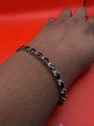 14K Yellow Gold Sapphires and Diamond Tennis Bracelet