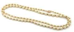 4.5-5mm pearl and gold ball necklace in yellow gold