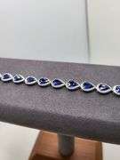Extremely fine 19.5G Platinum and 12.27 ctw GGA certfied Sapphire and diamond Bracelet