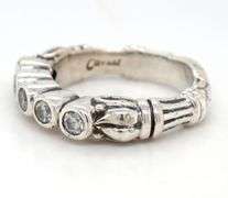 Lagos Caviar 5 diamond stacking ring