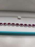 Extremely rare Oscare Friedman platinum 10.6 ctw GIA certfied 20 Burmese rubies and diamond bracelet