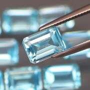 High fire 13.04ct Swiss blue Topaz set