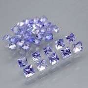 Glittering! Princess cut! 2.28ct UNTREATED Tanzanite set!!