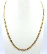 Italian 10kt Yellow gold curb link chain necklace