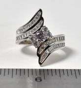 CZ Gemstone Ring in Sterling Silver