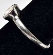 Glass Gemstone Ring in Sterling Silver