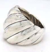 925 Sterling silver David Yurman Sculpted Cable ring
