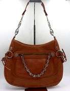 Celine leather zipper chain hobo bag