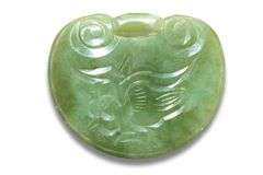 Quin Dynasty Antique Life Lock Jade Pendant