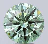 Magnificent IGI certified  5.35 ctw VVS2 lab grown fancy vivid green round diamond