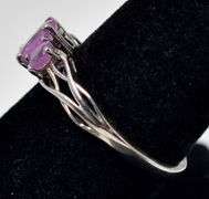 Pink Topaz Gemstone Ring in Sterling Silver