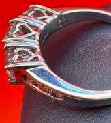 14K White Gold Three -Stone Diamond Ring of 1.50ct