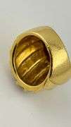 Italian 18KT Yellow Gold Wide Ribbed Ring