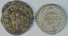2 Diff. Sharp Roman Silver Antoninianus coins, 251 to 260 AD