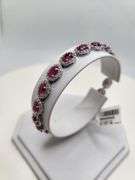 Extremely rare Oscare Friedman platinum 10.6 ctw GIA certfied 20 Burmese rubies and diamond bracelet