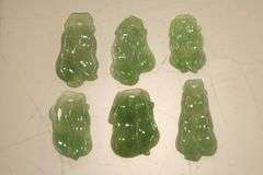 Fine Lot of 6 Jadeite Double PeaPods