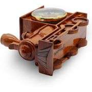 Collectors Wooden Locomotive Desk Clock
