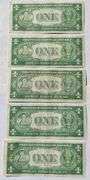 Seven AU $1 1935 Silver Certificates