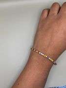 14K Yellow Gold Multi Colored Baguette Sapphires and Diamond Tennis Bracelet